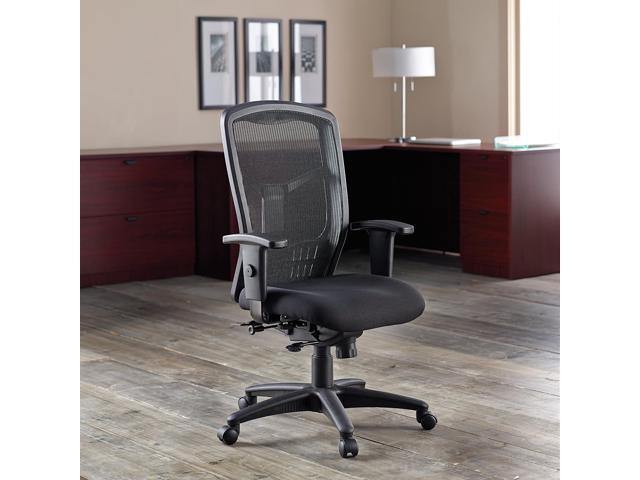 Lorell ErgoMesh Executive Swivel Chair, High-Back, Black