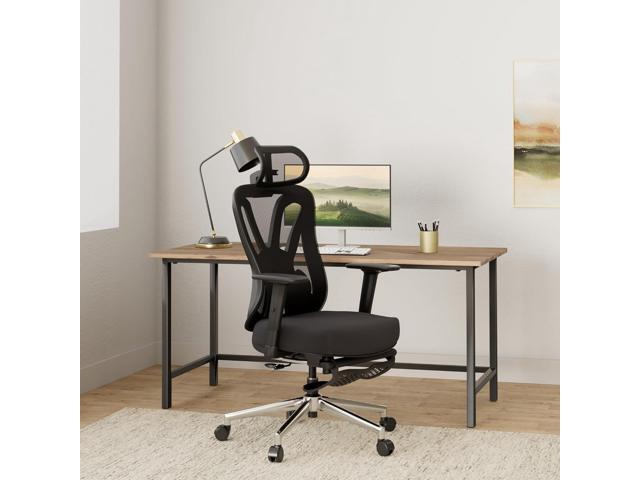Hbada P5 Ergonomic Office Chair, Desk Chair with Adjustable Lumbar Support and Height, Comfortable Mesh Computer Chair with Footrest 2D Headrest,...