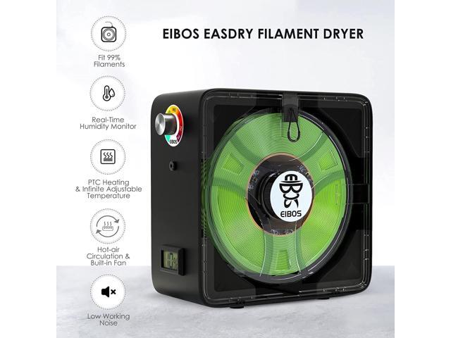 EIBOS Official 3D Printer Filament Dryer Easdry Box with Fan, Adjustable Temperature, Humidity Control & Spool Holder, Compatible with 1.75mm...