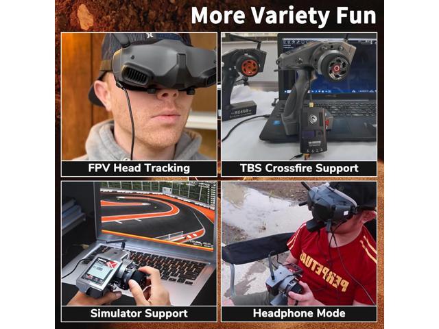 Radiolink RC6GS V3 7 Channels RC Transmitter and R7FG Gyro Receiver, 2.4GHz 600m RC Remote, Voltage Telemetry RC Controller and Receiver kit for...