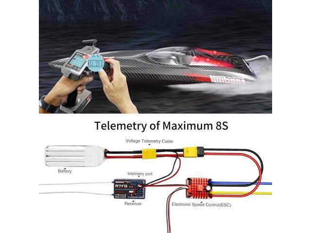 Radiolink RC6GS V3 7 Channels RC Radio Transmitter with R7FG & R6FG Gyro 2Pcs Receivers 2.4GHz 600m for Remote Control Car, Truck, Buggy, Racing...