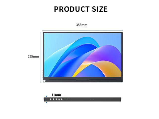 Unew 15.6 inch 4K Ultra Clearscreen HD Portable Gaming Monitor Screen USB-C HDMI Compatible External for Xbox Switch PS 4 Laptop Phone Office Work...