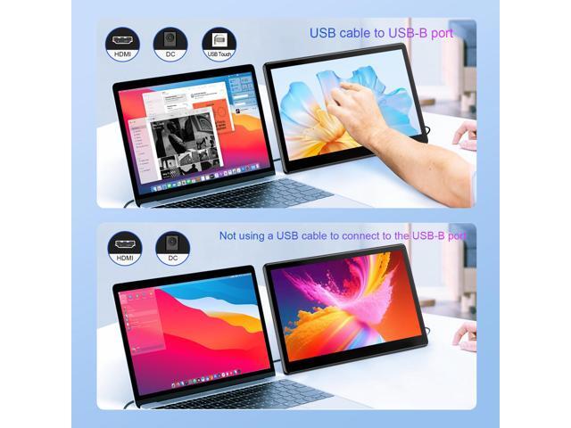 Unew 15.6 inch Touchscreen Monitor 1080P IPS Screen Built-in Speakers Industrial with 75*75mm VESA HDMI DVI VGA For Office Game Second Monitor...