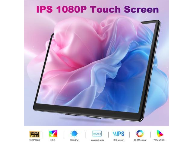 Unew 15.6 inch Touchscreen Portable Monitor 60Hz LCD 1080 IPS HDMI Gaming Monitor for Xbox Switch Laptop PS4 office Home Extra Display Monitor...