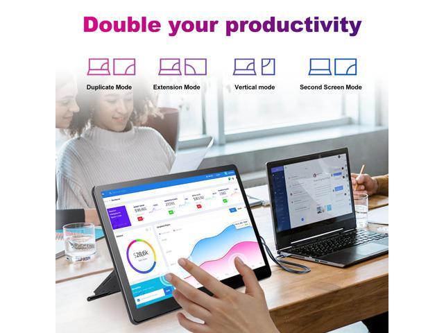 Unew 15.6 inch Touchscreen Portable Monitor 60Hz LCD 1080 IPS HDMI Gaming Monitor for Xbox Switch Laptop PS4 office Home Extra Display Monitor...