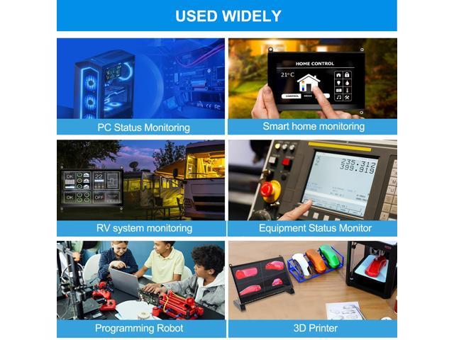 Unew Portable Monitor 7 inch Raspberry Pi 4 3 A+ Touchscreen 1024X600 IPS Display Speaker USB HDMI Computer Monitors Banana Pi No Shell Screen