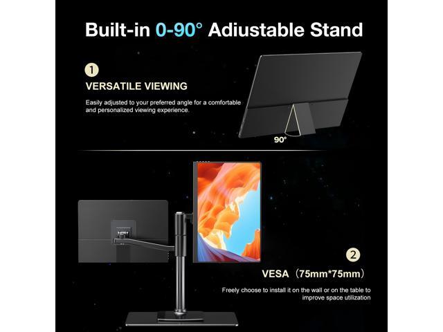 Unew 14 inch Portable Monitor OLED 3K 120Hz 2880*1800 Low Blue Light HDR Display Touchscreen for Laptop Gaming Monitor PS Switch Xbox