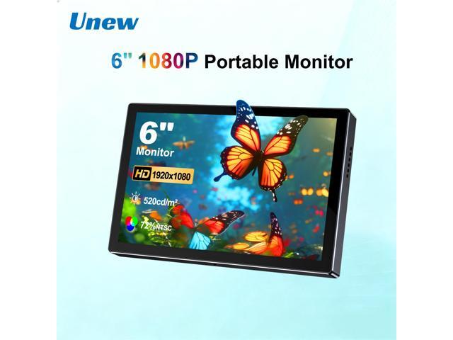 Unew 6 Inch Touchscreen Portable Monitor 60Hz IPS 1080P HDMI Gaming Monitor for Xbox Switch Laptop PS4 Office Home Extra Display Monitor TypeC...