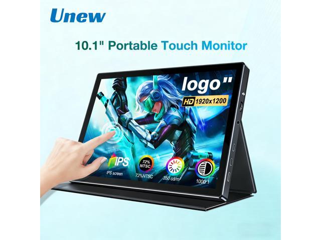 Unew 10.1 Inch 1920x1200 IPS Touchscreen Portable Monitor 10-Point Capacitive Touch Dual Type-C Mini HDMI Gaming Secondary Display with Smart Cover...