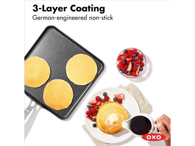 OXO Enhanced 11' Griddle Pan, PFAS-Free Ceramic Nonstick, Durable Hard Anodized Cookware, Scratch Resistant, Stainless Steel Handle, Good Grips,...