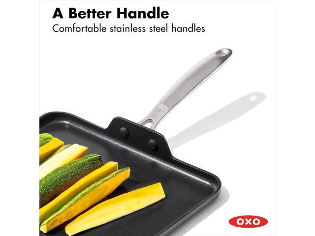 OXO Enhanced 11' Griddle Pan, PFAS-Free Ceramic Nonstick, Durable Hard Anodized Cookware, Scratch Resistant, Stainless Steel Handle, Good Grips,...