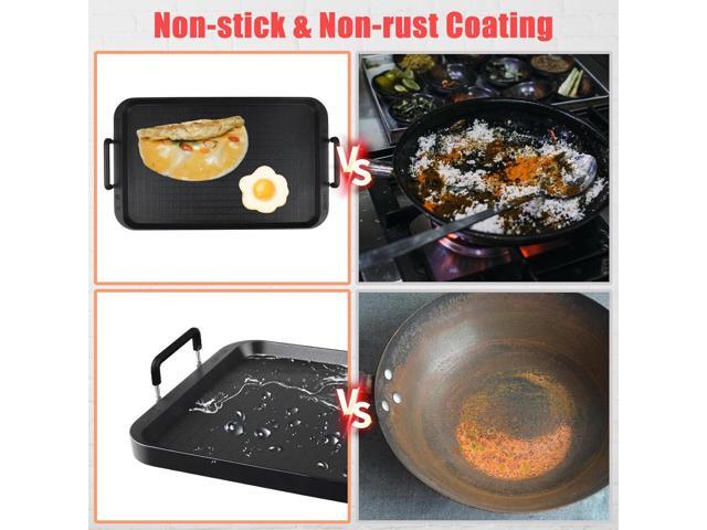 Flat Top Griddle for Stovetop,Camping Griddle/Cookware, Flat Top Grill,Non-Stick Griddle Grill Pan, Stove Top Grille,Aluminum Material, Dishwasher...