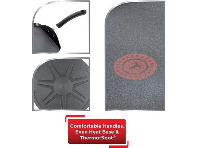 T-fal Ultimate Hard Anodized Nonstick Griddle 10.25 Inch Oven Broiler Safe 500F Cookware, Pots and Pans, Dishwasher Safe Grey