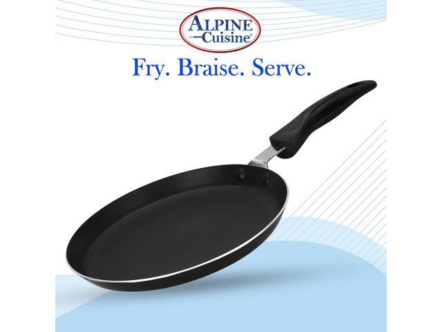 Alpine Cuisine Griddle Pan Aluminum 12-Inch Nonstick Coating, Griddle Pan for Stove Top with Stay Cool Handle, Durable Nonstick Cookware -...