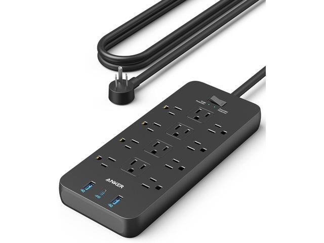Surge Protector Power Strip (2100J), Anker 12 Outlets with 1 USB C and 2 USB Ports foriPhone 15/15 Plus/15 Pro/15 Pro Max, 5ft Extension Cord, Flat...
