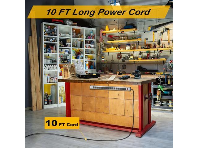 Long Surge Protector Power Strip,16 Outlet Heavy Duty Power Strip Metal Power Bar,10 FT Long Extension Cord with Circuit Breaker for...
