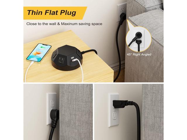 Power Strip Tower with PD 20W USB C Ports, Surge Protector with 4 Outlet and 4 USB Ports, 6.56 FT Extension Cord Power Tower Charging Station for...