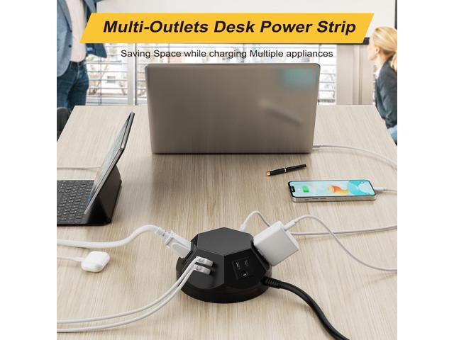 Power Strip Tower with PD 20W USB C Ports, Surge Protector with 4 Outlet and 4 USB Ports, 6.56 FT Extension Cord Power Tower Charging Station for...