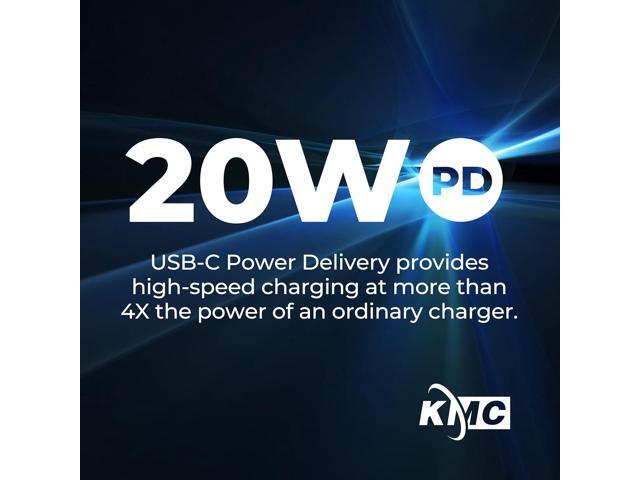 KMC 5-Outlet USB-C PD Surge Twist Retractable Power Strip Cord Reel, 2 USB-A & 1 USB-C Power Delivery, 735J Surge Protector, 8ft Retractable...
