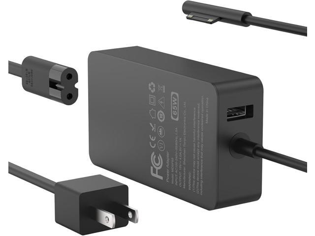 65W Charger Compatible with Microsoft Surface Pro 11, 10, 9, 8, 7+, 7, 6, 5, 4, 3, X, Windows Surface Laptop 7, 6, 5, 4, 3, 2, 1, Surface Go...