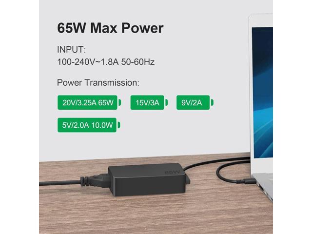65W USB C Charger for Lenovo Thinkpad/Yoga/Chromebook Laptop Computer 65W 45W USB C Fast Power Adapter