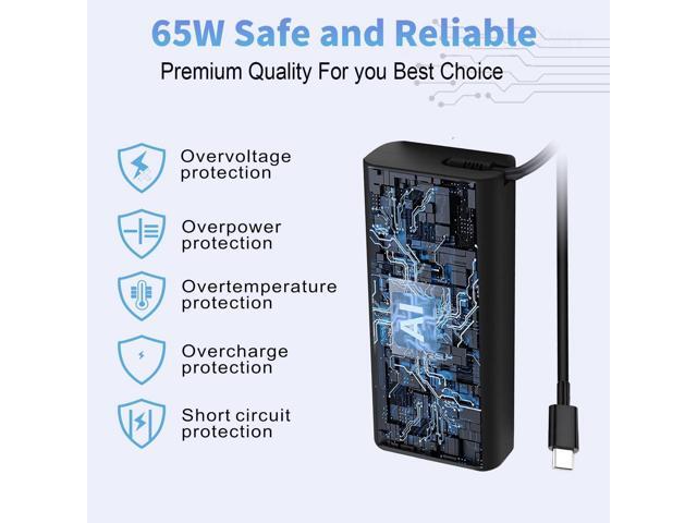 New Slim 65W USB C Laptop Charger for Dell Latitude 5540 5440 7440 5450 e5430 5430 5530 7430 3450 5550 5350 7450 5420 7420 5520 e5440 2in1,XPS...