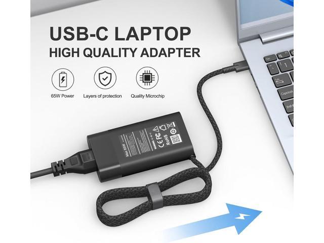 New Slim 65W USB C Laptop Charger for HP Spectre X360,Envy X360,Chromebook,Elite X2,EliteBook X360,HP Spectre/EliteBook/Envy/ZBook/Chromebook Type...
