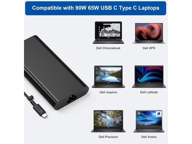 New 90W USB C Type C Laptop Charger Power Adapter for Dell XPS,LA90PM170 DA90PM170 DA65NM170,Latitude 3400 3500 5400 5289 5300 7400 7300 7390 7200...