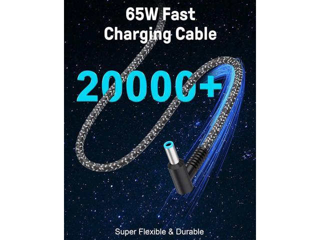 65W Charger for HP Envy X360, HP Spectre X360, HP EliteBook, HP Probook X360, HP Pavilion, HP Stream X360 Blue Tip Laptop Computer Smart Power Adapter