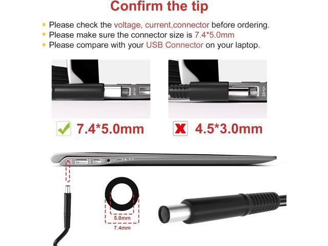 19.5V 3.34A 65W AC Adapter Laptop Charger Replacement for Dell Latitude 3190 3189 5400 5480 5490 7490 E5500 E5470 E6430 E6500 E6530 Chromebook 11...