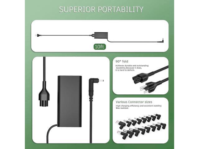 90W New Slim Universal Laptop Charger Fast Adapter Compatible with Dell HP Acer Asus Lenovo IBM Sony Fujitsu Gateway Notebook Ultrabook Chromebook...