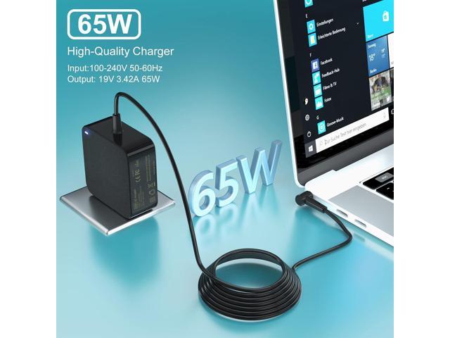 Charger Compatible with Gateway Laptop GWTN156-2BL GWTN141-4BK GWNR71517-BL GWNC31514-BK, 19V 3.42A Power Supply Cord