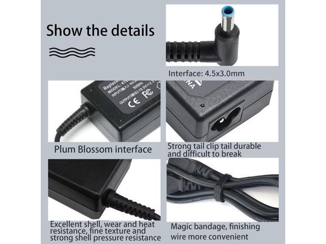 45W 740015-002 741727-001 L25296-001 AC Adapter for HP Pavilion x360 Envy Spectre Elitebook 840 ProBook Laptop Notebook Power Supply Cord Blue Tip...