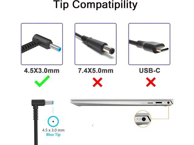 45W Charger Compatible with HP Notebook Stream 11 13 14 Pavilion Envy X360 TPN-LA15 TPN-CA14 r-41013153 L25296-001 L25296-002 L25296-003 741727-001...