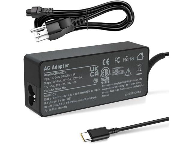 USB-C Laptop Charger 100W - 100W PD Charger Fit for Lenovo, ThinkPad/Yoga/Slim/ldeapad, HP, Acer, Mac Book Pro/Air 16, 15, 14, 13 Inch, MSI, Dell...
