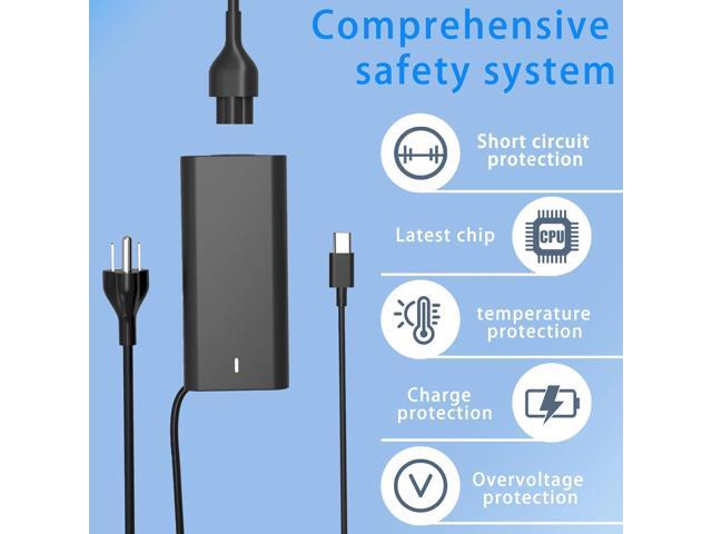 65W 60W USB C Laptop Charger Compatible with Dell Chromebook 3100 3300 3380 3400 3500 5190 5300 5400 7200 7300 XPS and Latitude 5000 HA65NM190...
