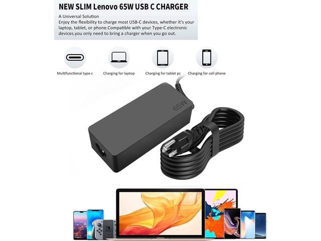 Replacement 65w USB c Laptop Charger for Lenovo ThinkPad/Chromebook/Yoga,ThinkPad T480 T490 T580 E480 ADLX65YDC2A Power Supply for Lenovo Laptop...