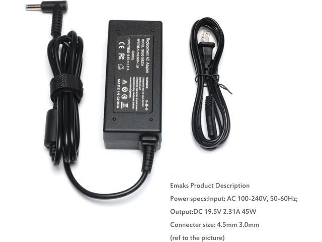 45W Ac Adapter Charger/Power Supply for HP 17 17Z 17T 17-AK 17-AR 17-BS 17-by 17-CA 17-CN:17-ak013dx 17-by1053dx 17-by0021dx by0088cl by1061st...
