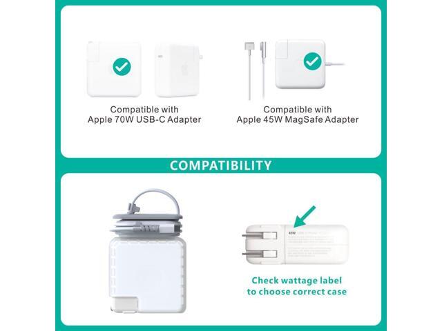 TATOFY Case for Apple 70w 45w Charger Case Organizer, MacBook Charger Case, Travel Cord MacBook Accessories (for Apple 70W USB-C Power Adapter, 45W...