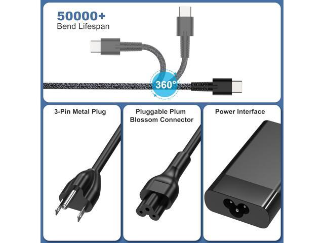 New Slim 65W for HP USB C Laptop Charger AC Adapter Replacement for HP Spectre X360,Spectre,Elitebook x360,Elitebook,Envy,Omnibook,Chromebook,Elite...