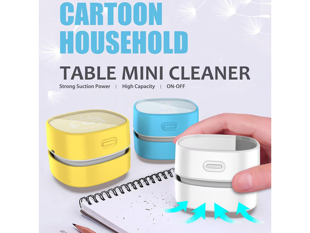 ODISTAR Desktop Vacuum Cleaner, Mini Table dust Sweeper Energy Saving,High Endurance up to 90 mins,Cordless & 360º Rotatable Design for...