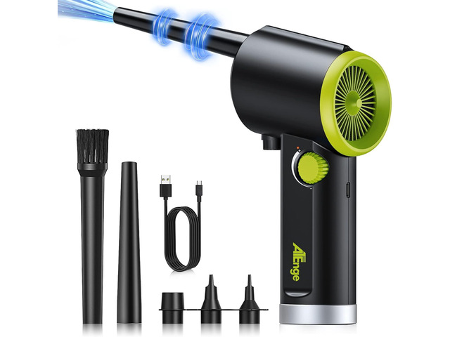 Compressed Air Duster, Electric Air Duster, Handheld Cordless Air Duster, Stepless Speed Motor, 6000mAh Rechargeable Air Blower, Type-C Fast...