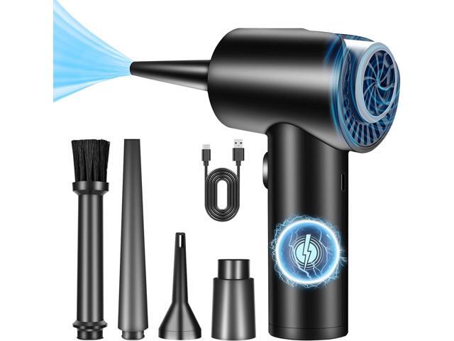 Compressed air Duster - 91000RPM Electric air Duster with LED Light, 3 Gear Adjustable Cordless air Blower for Computer Keyboard