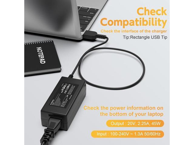 45W Laptop Charger Compatible with Lenovo ThinkPad T431S, T440, T450S, T460, T460S, T470S, X240, X250, X260, E431, E440, E450, E540, E550, E560,...