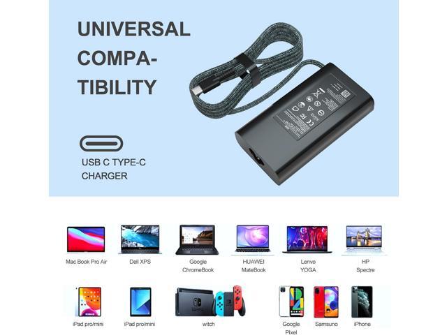 65W USB-C Charger for HP EliteBook 830 835 840 845 860 865 640 650 1040 G8/G9/G10/G11 & ProBook 440 445 450 455 460 465 G8/G9/G10/G11 - Fast...