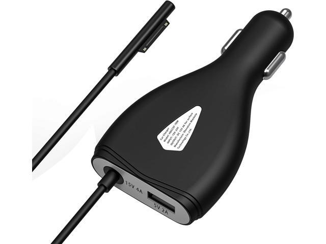 Surface Car Charger, 70W 15V 4A Power Supply for Microsoft Surface Pro 5/Pro 6/Pro 7/Pro 8/Pro X, Surface Book, Surface Go, Surface Laptop with 5V...