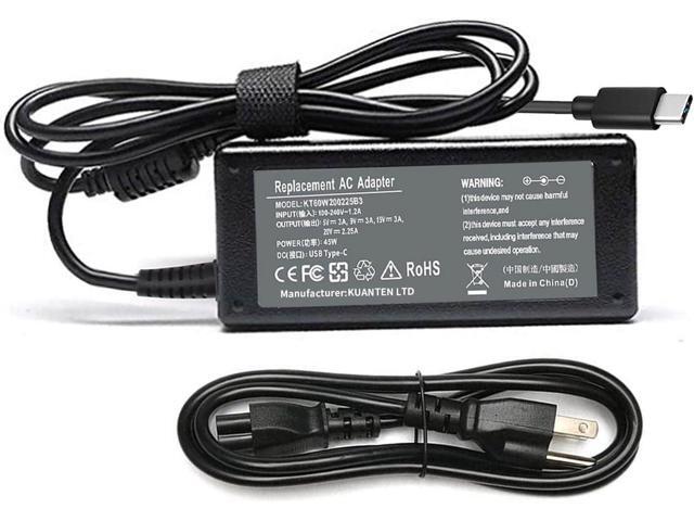 45W USB-C AC Charger for Lenovo Chromebook Charger C330 300e 100e 500e S330 ThinkPad E14 E15 L13 L14 L15 14S T14 T14S T15 X13 X1 Carbon T480 T580s.