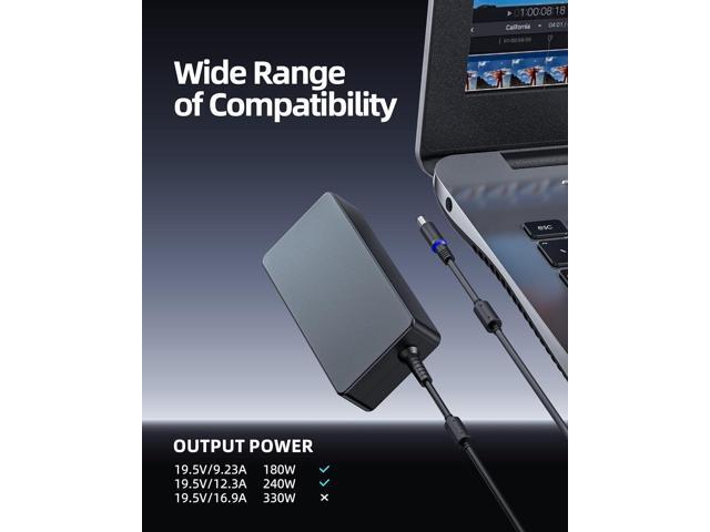 10FT 240W Charger (UL Safety Approved) Fit for Dell Alienware M15 R3 R4 R2 R5 R6 R7 M17 R5 R2 R3 R4 M16 R2 G15 G16 G5 G7 15 R2 R3 17 R3 X15 X16 R1...