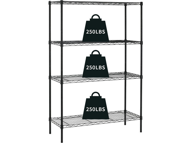 HCY 4-Tier Wire Shelving Unit Storage Shelves Shelf Organizer 54'x36'x14' Heavy Duty Metal Storage Rack NSF Height Adjustable for Laundry Bathroom...