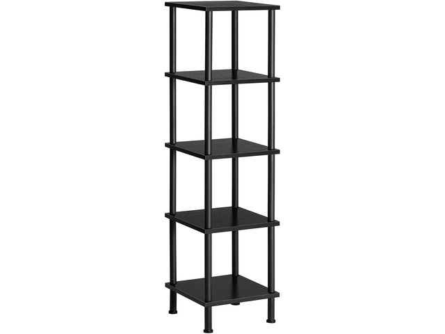 HOOBRO 5-Tier Corner Shelf Stand, Corner Square Rack Display Shelf, Tall Storage Rack Plant Stand, Corner Bookcase for Small Spaces, Living Room,...
